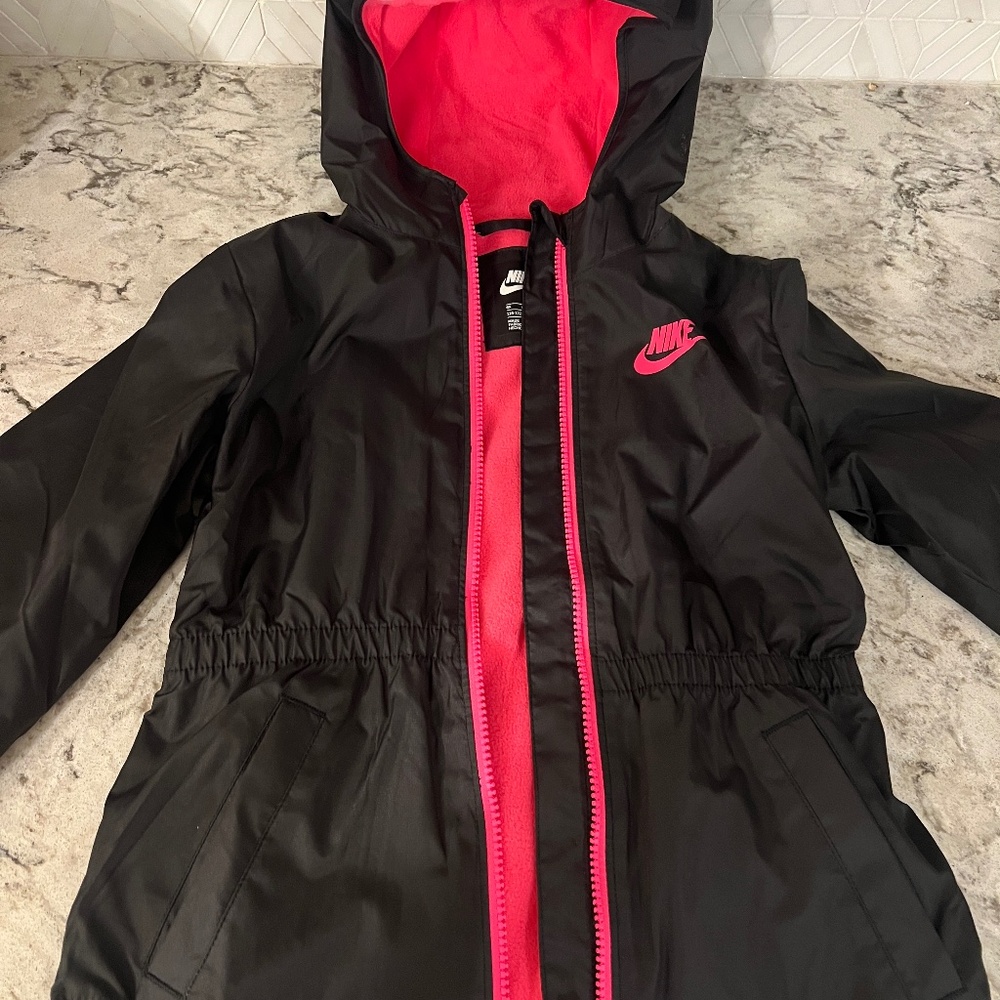 Nike girls fleece lined jacket size 6X 6/7